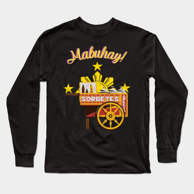 filipino sorbetes mabuhay Long Sleeve T-Shirt by Moonwing